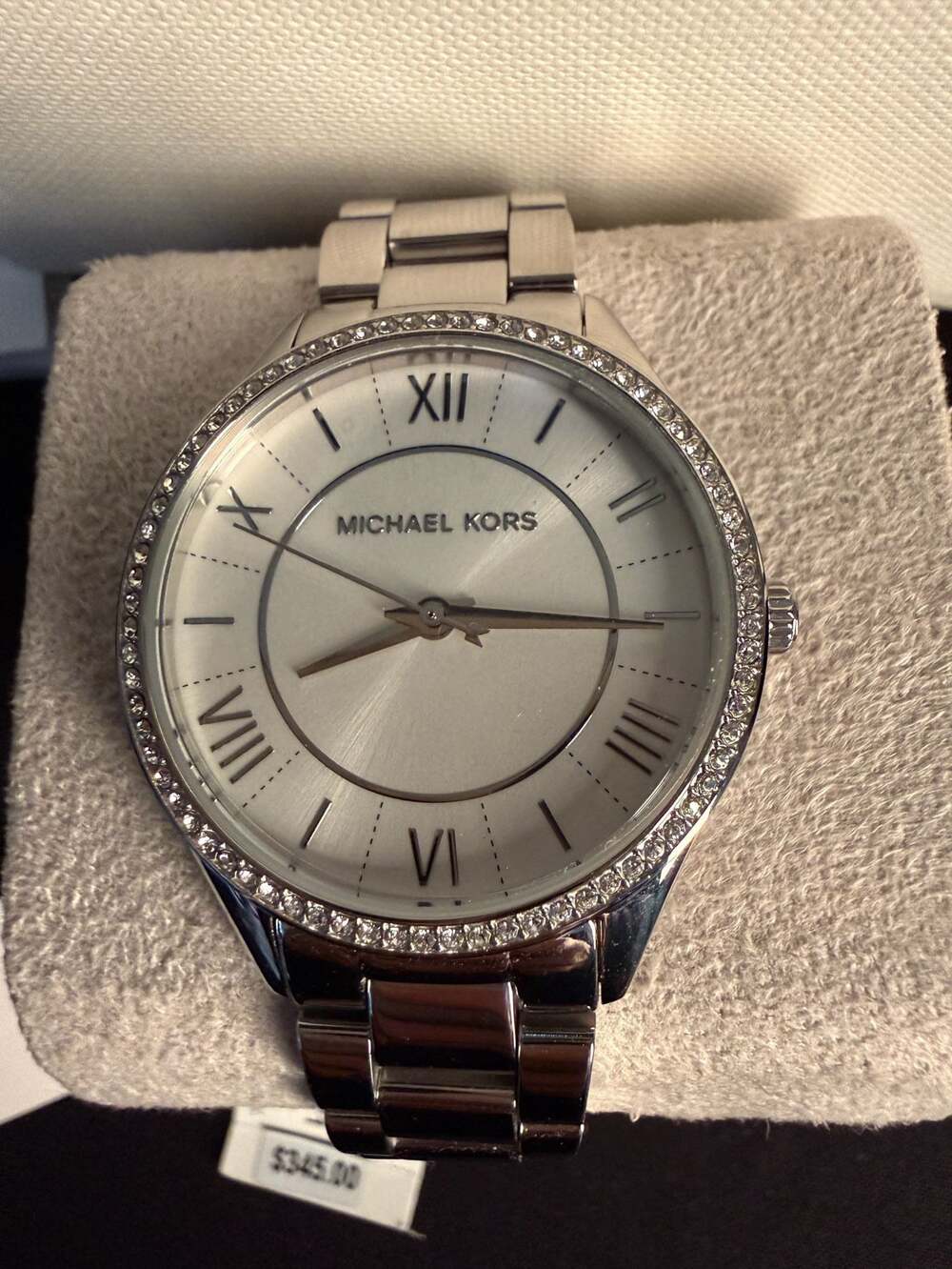 Michael Kors Silver-Tone Stainless Steel Norie Crystal Pave Women's Watch K4851S - Picture 5 of 6